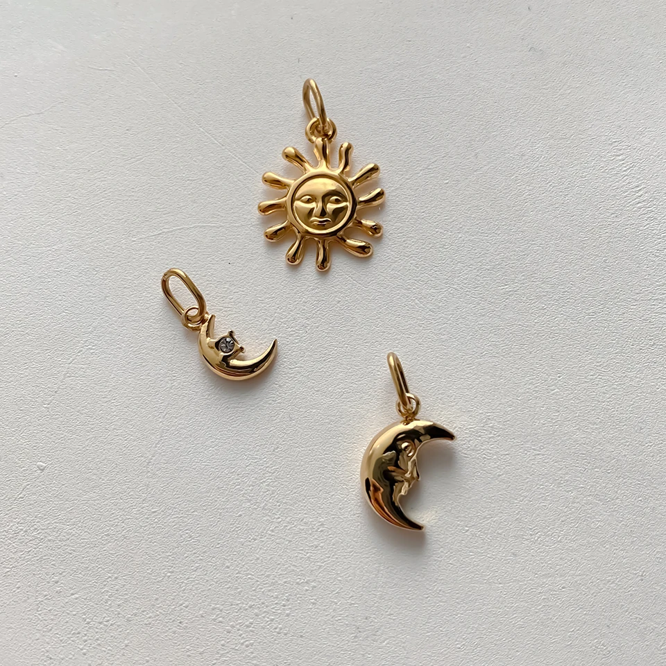 EMANCO Stern-Sonnen-Anhänger für Ohrringe und Halsketten, Zubehör für die Schmuckherstellung, Edelstahl, vergoldet, DIY-Schmuck, 48-Stunden-Versand – Detail 7