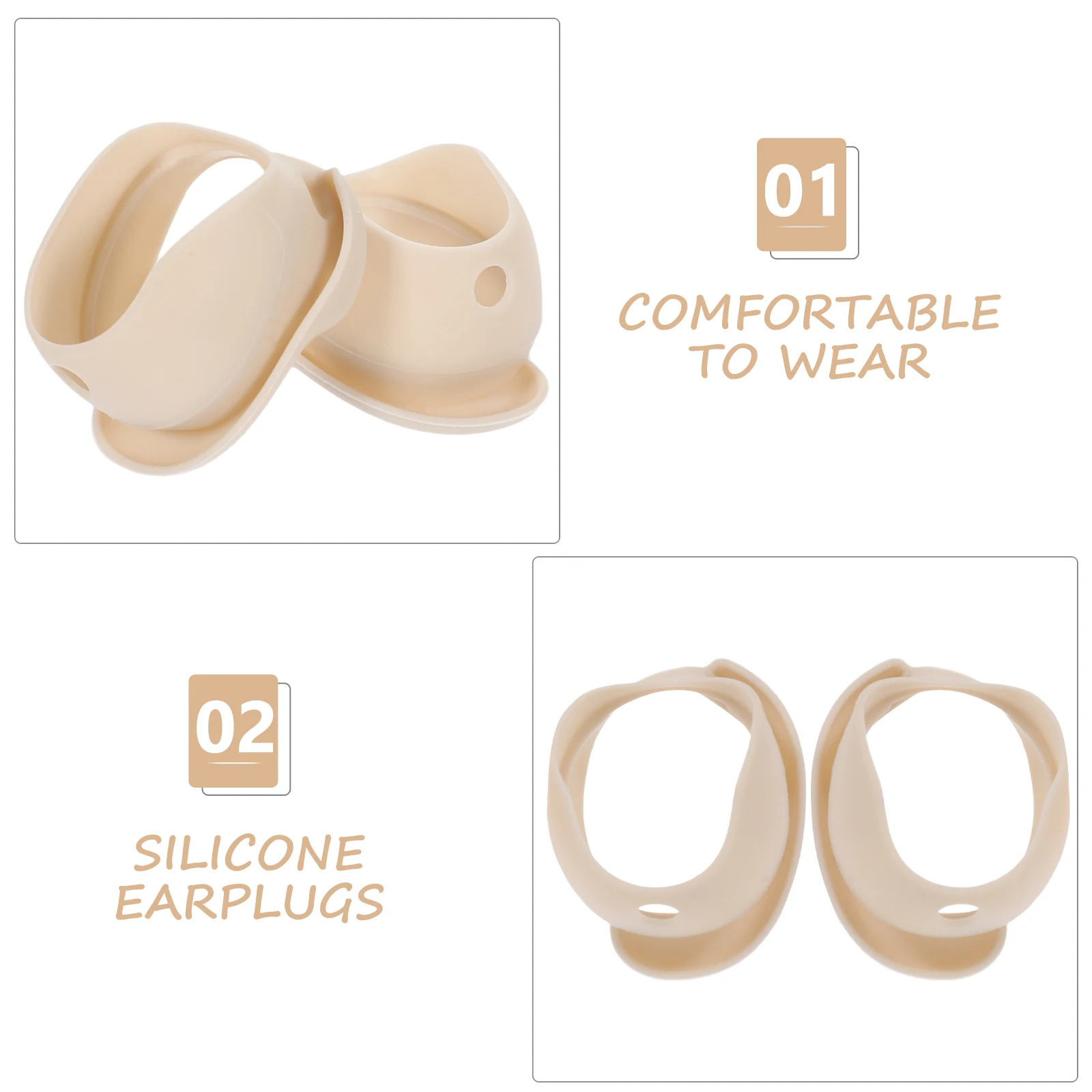 

Earplugs Earbud Cover Replacement 3 Pairs White Silicone Comfort Fit Sound Leakage Prevention Music Movie Protective Tips