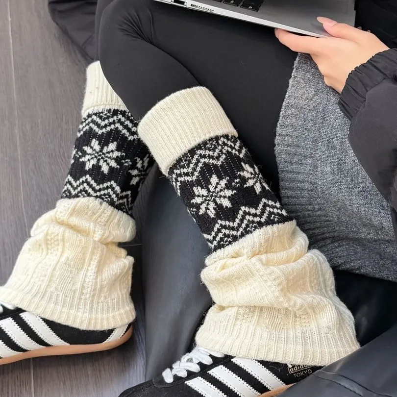 

Женские носки до середины икры, универсальные чулки в японском стиле ретро Fair Isle JK, милые утолщенные теплые удобные носки высокого качества для девочек