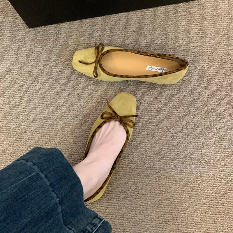 Weiche Damen-Flats mit Schuhen, neu im Frühling und Herbst, flache modische Schuhe mit Schmetterlingsknoten für Damen, Slip-On-Schuhe. – Detail 2