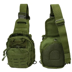 600D Naylon Taktik Göğüs Çantası Avcılık Molle Çantası Açık Spor Crossbody omuzdan askili çanta Yürüyüş Kamp Seyahat Bisiklet Sırt Çantası