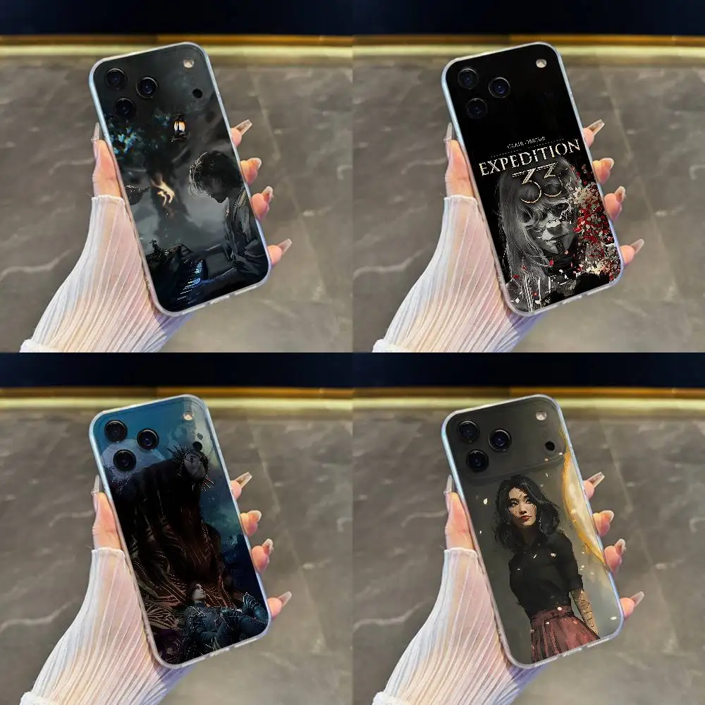 

Clair O-Obscur E-Expedition 33 Phone Case For iPhone 17,16,15,14,13,12,11 Pro,Max,Plus,X,XS,XR,SE4,E Mini Transparent Soft Cover