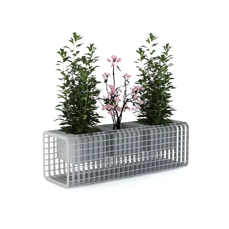 for Modern Decorative Steel Flower Pot Outdoor Indoor Balcony Patio Planting Box Wholesale