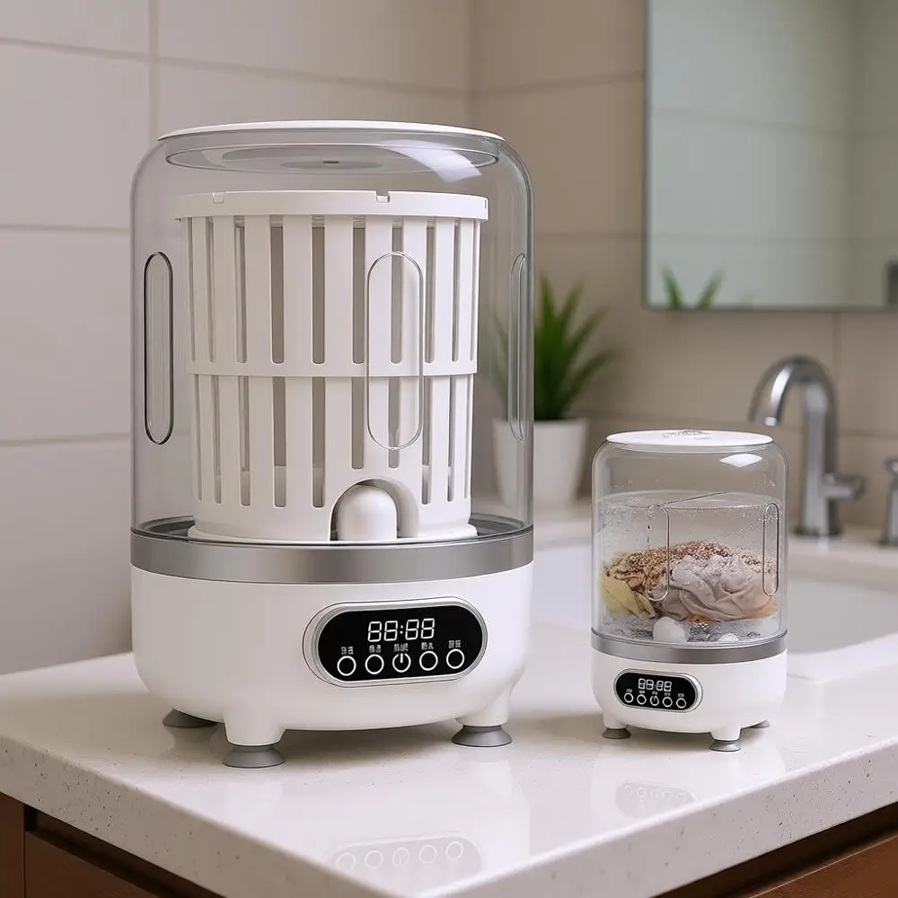 

Портативная стиральная машина, стиралка для нижнего белья, мини-стиральная машина, перезаряжаемая мини-стиральная машина, стиральная чаша для бюстгальтеров и U-образных предметов.