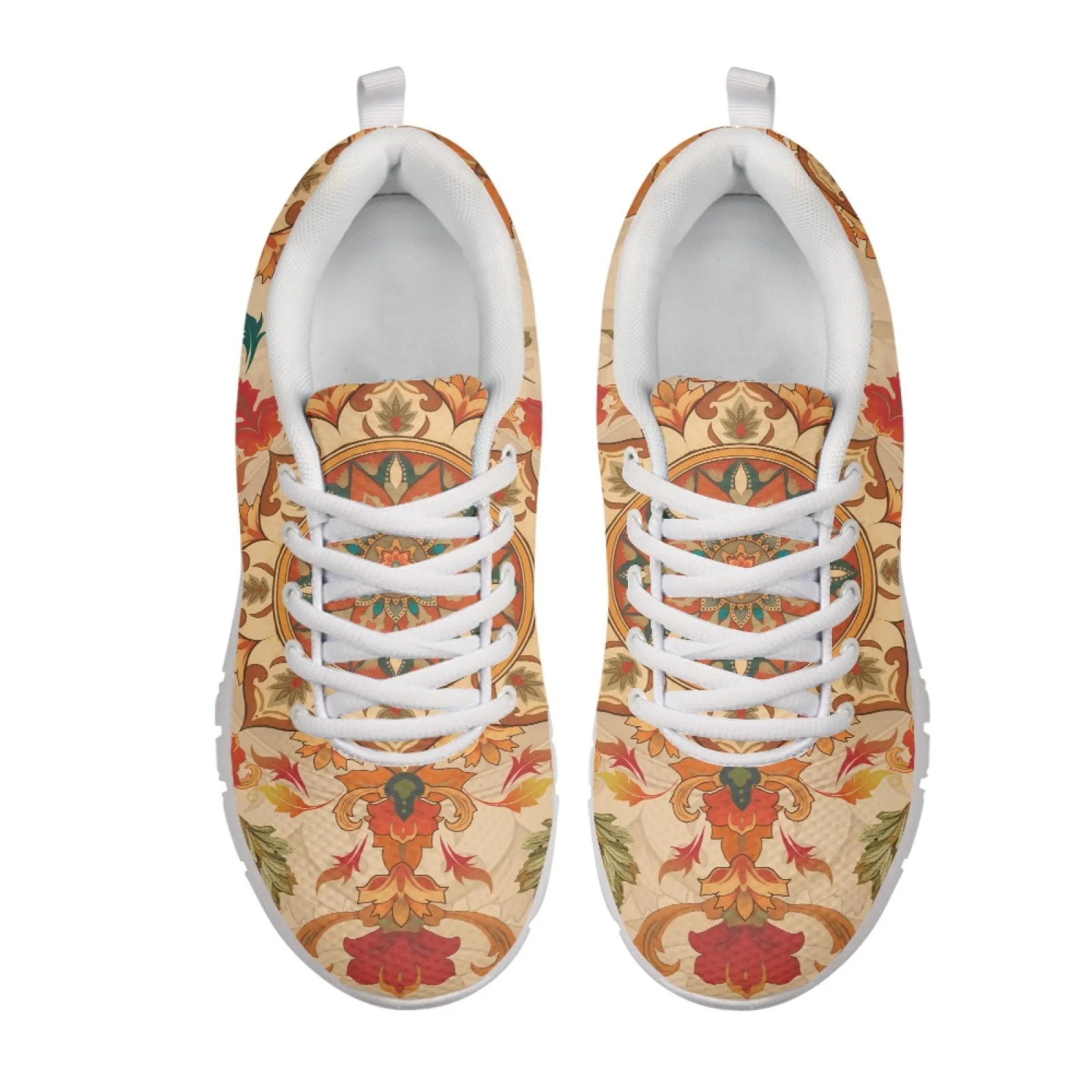 Coloranimal Mandala Floral Breathable Tennis Shoes for Men Mesh & EVA Sole Work Shoes 2026 New