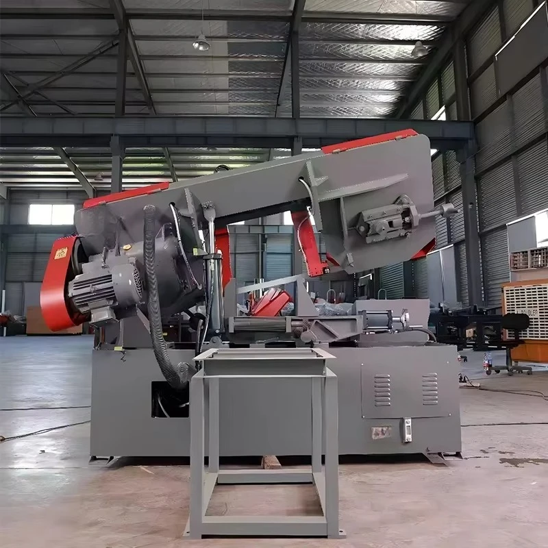 Industrial Grade GB4028 Band Saw Small Horizontal Metal Band Saw Manual Tensioning Core Including Motor Engine Gear