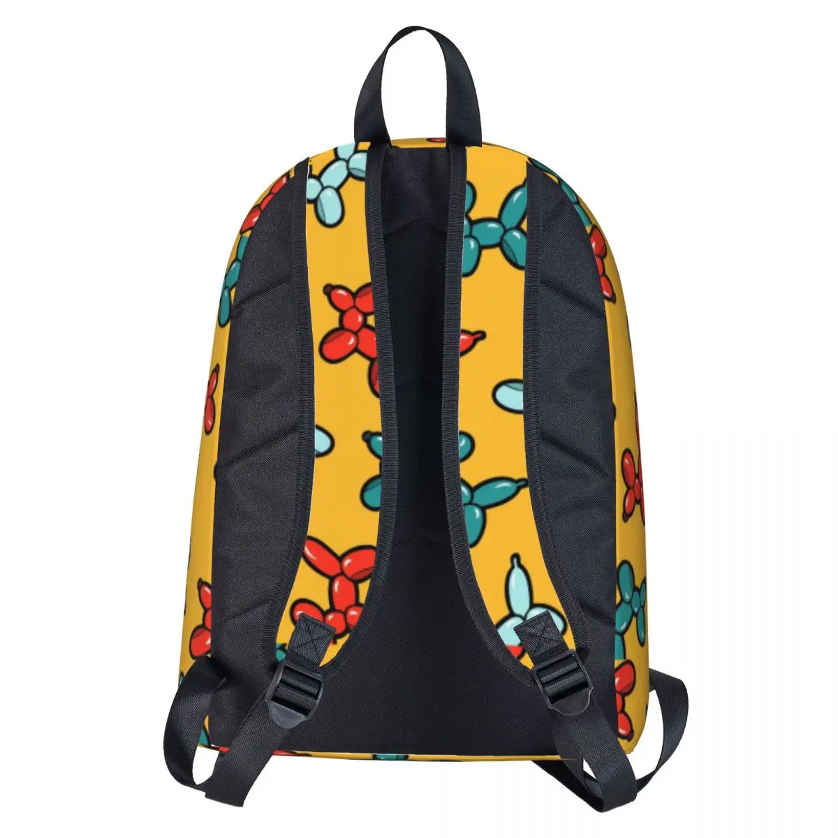 Balloon Animal Dogs Pattern Backpack Yellow College Backpacks Female Design Lightweight School Bags Kawaii Rucksack