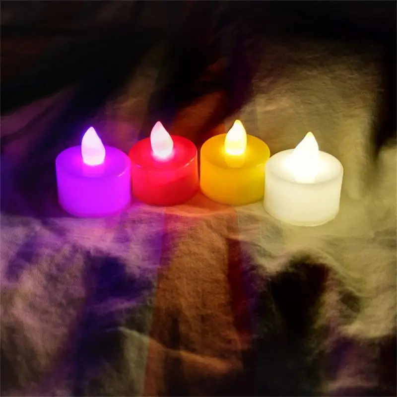 Candle Lights Transparent Flameless Tea Lights Battery Operated Tea Candles For Christmas Holiday Wedding Home Decors