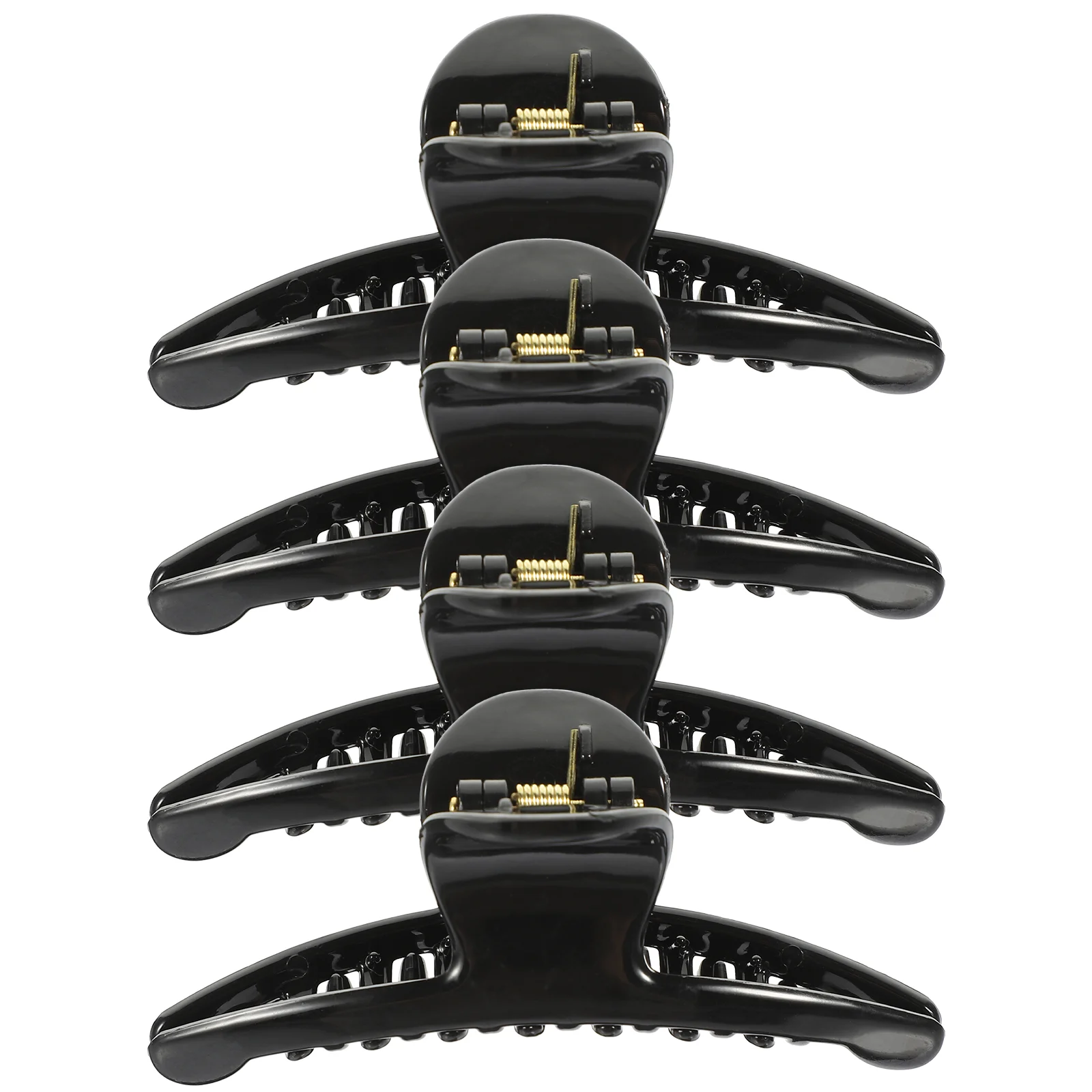 4 pçs feminino plástico grande clipe de cabelo garras mandíbula hairgrip para mulheres e meninas (preto) garra clipes de cabelo garra braçadeira