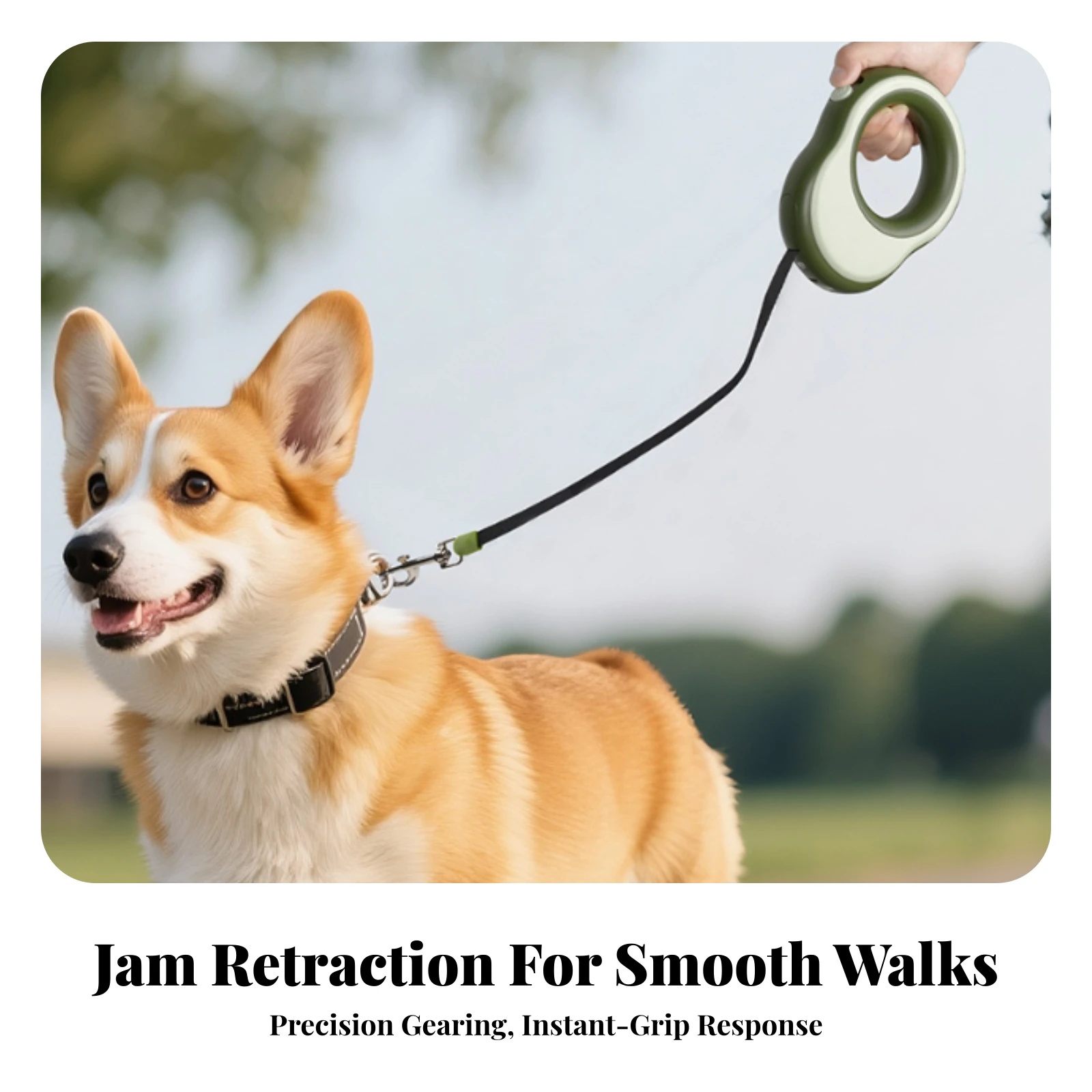 Retractable Dog Leash with Light Robust Automatic Dog Leash with Illuminated Duty Long-Lasting for Large Dogs, Evening Walks