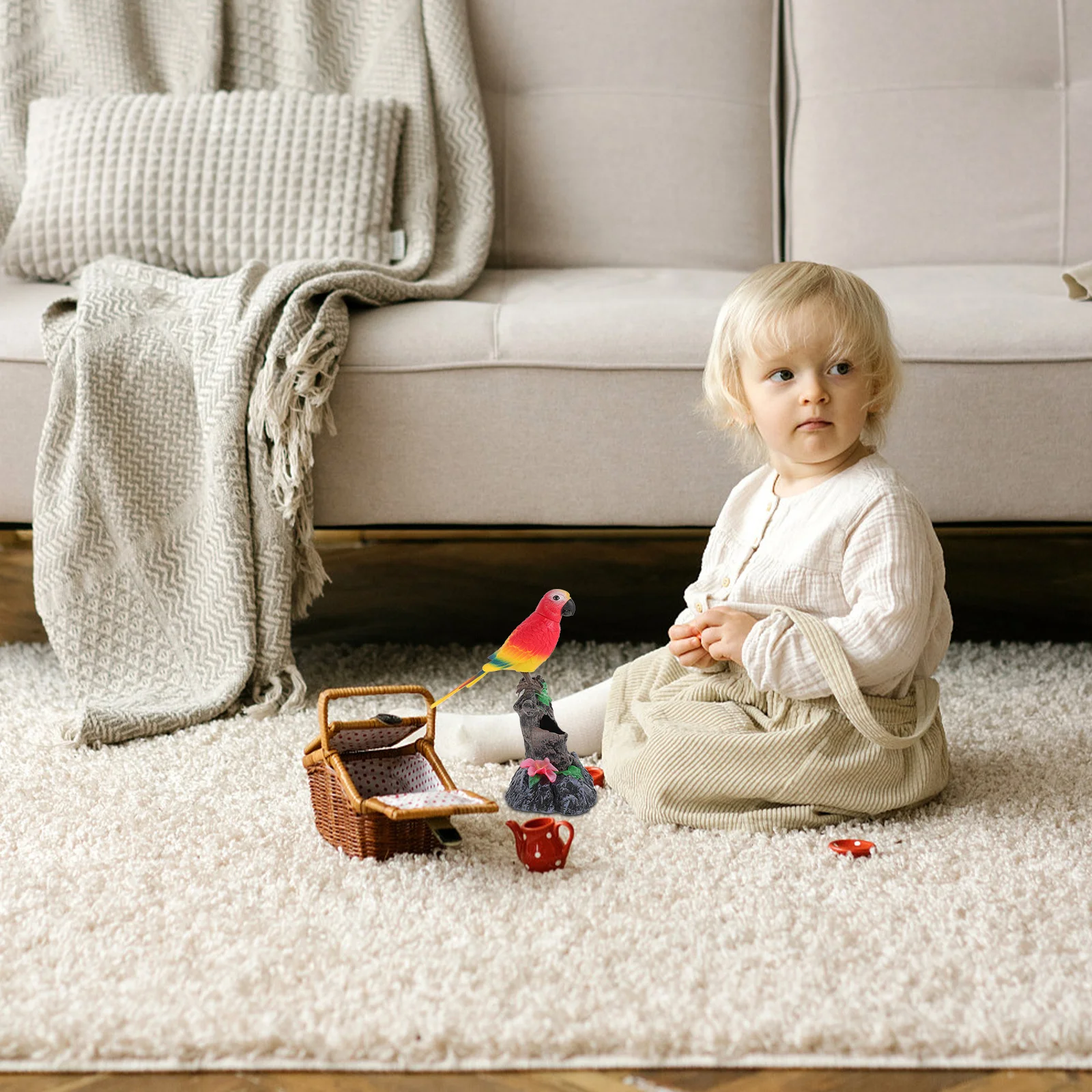 1Set Pratende Opname Papegaai Comfortabele Textuur Uitstekende Afwerking Imiteren Stem Plezier Kinderen Speeltijd Vakantie Cadeau Kamer