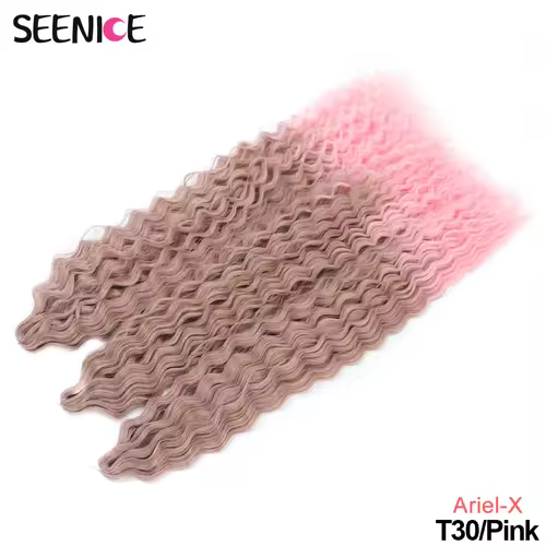 Ariel Curl Hair Water Wave Twist Crochet Hair Synthetic Crochet Braids Ombre Blonde Afro Curls Deep Wave Braiding Hair Extension - Image 29