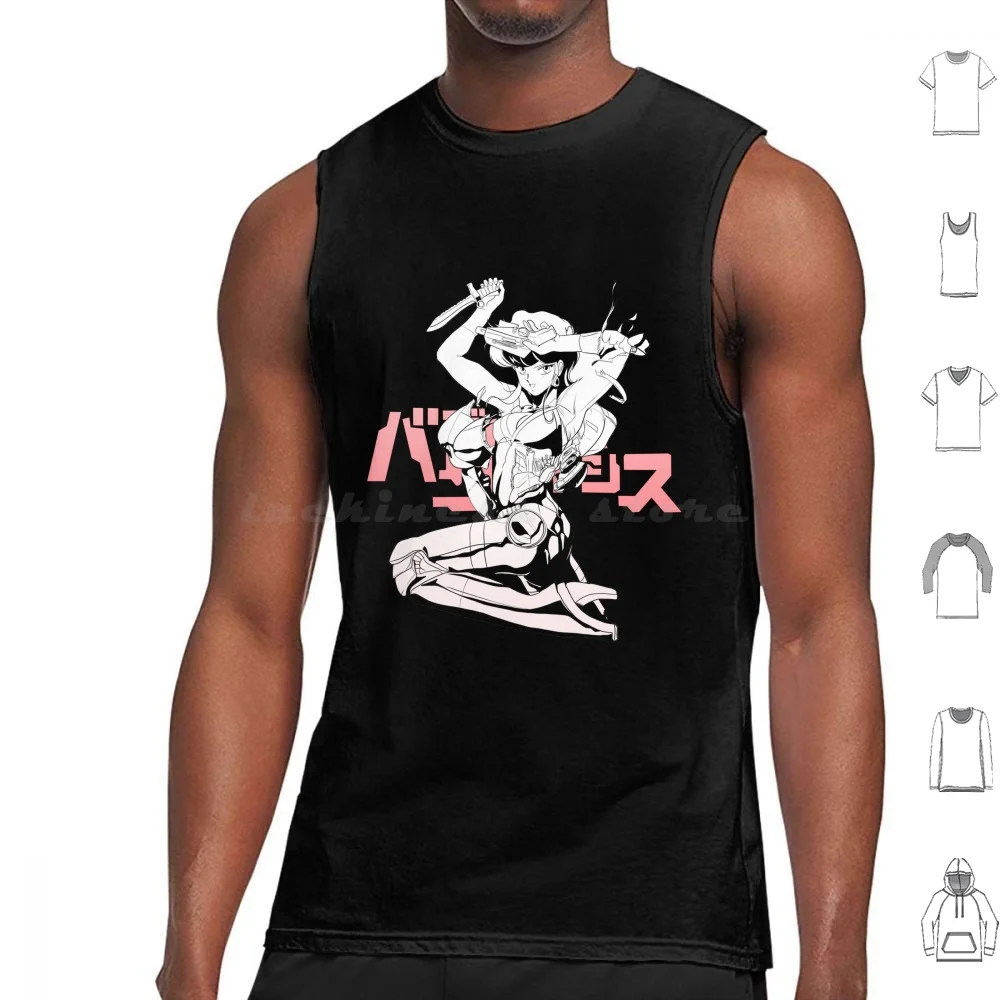 Bubblegum Crisis Tank Tops Vest Sleeveless Bubblegum Crisis Tokyo 2040 Bubblegum Crisis Tokyo 2040 Romanova Priss Sylia