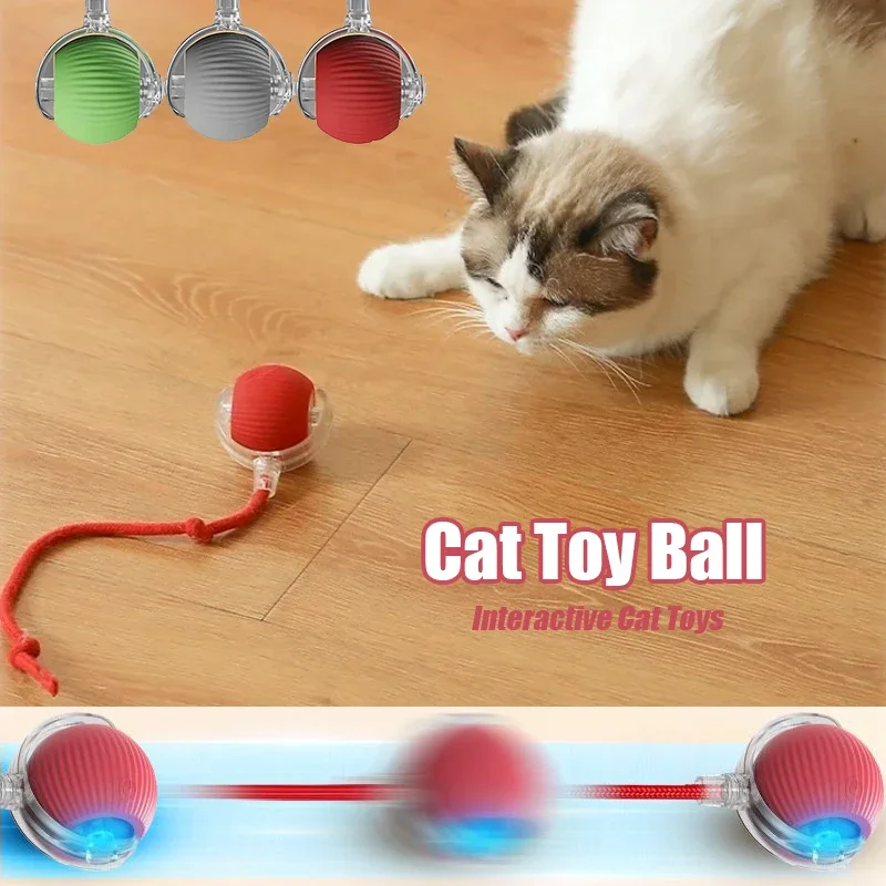 Interactive Cat Toys Rolling Bal Hyper Drive Pet Kitten Motion Activated Sensor Cats Accessories USB Rechargeable