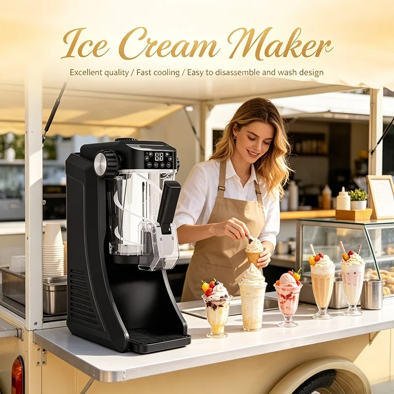 Automatic Gelato Machine Ice Cream Maker for Home Barbecue and Wedding Party Events Commercial Soft Ice Cream Machine