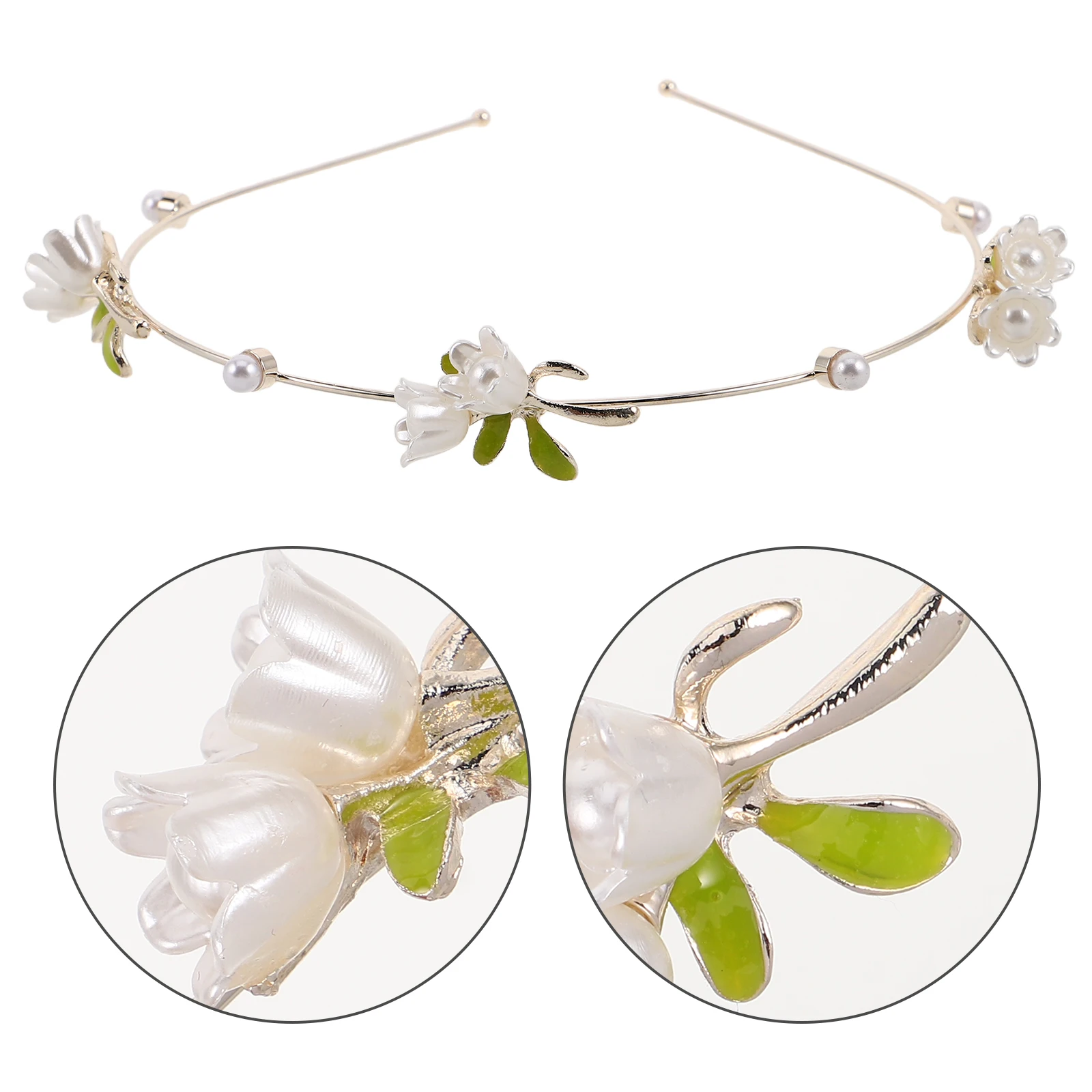 

Fairy Head Hoop Women Braid Hairband Floral Decoration Comfortable Wear Versatile Occasions Boho Flower Hair Band Girls
