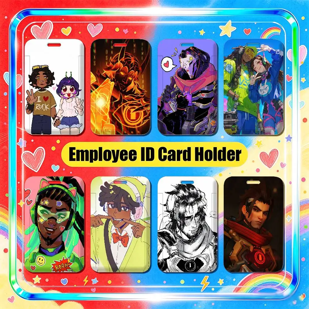 For Overwatch Lucio Emre Ramattra Employee ID Card Holder Office Work Student Bank Credit Decoration Case Badge