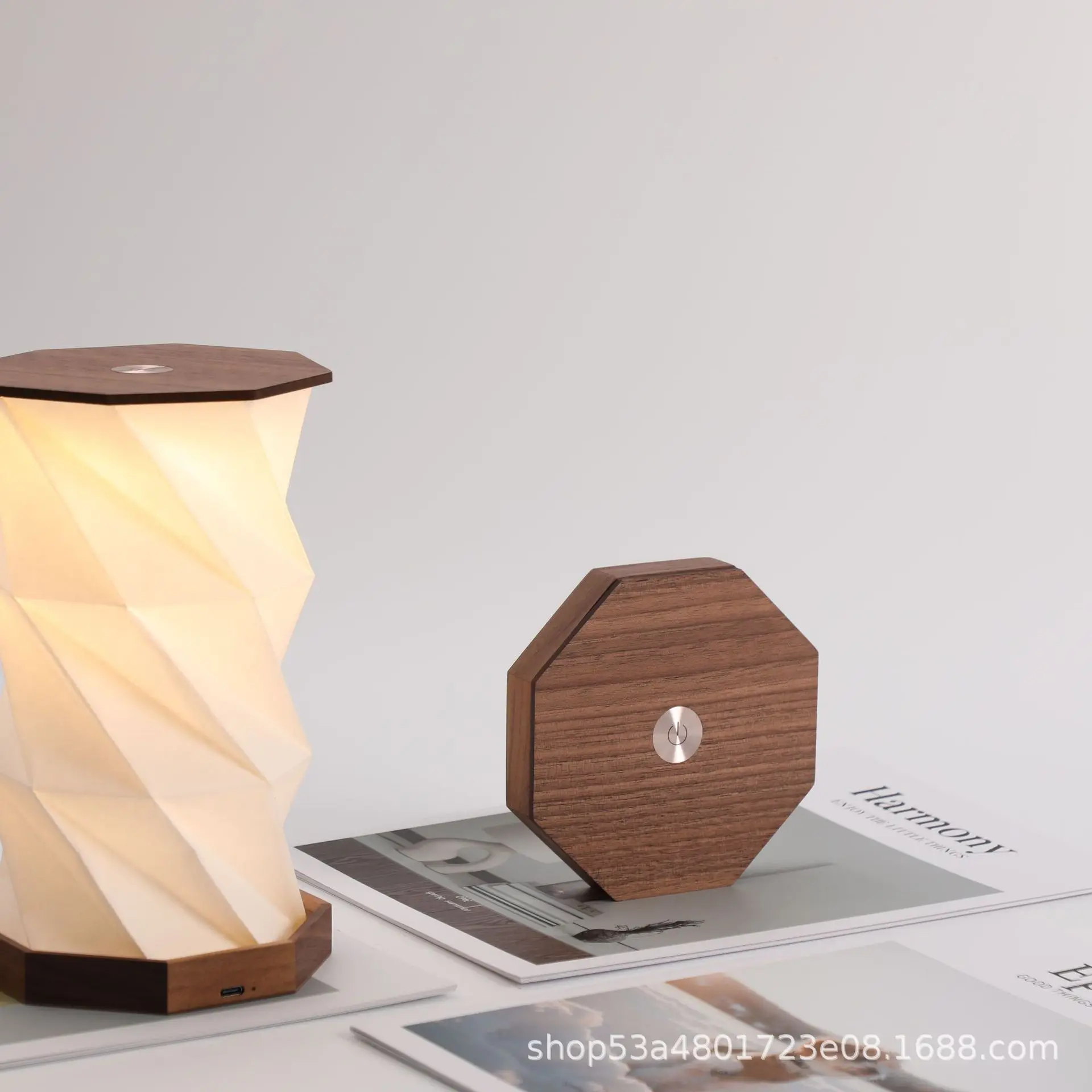 Outdoor Portable Folding Table Lamp Dimmable Paper Lantern for Camping Traveling Tent Night Light Emergency Home Bedroom Decor