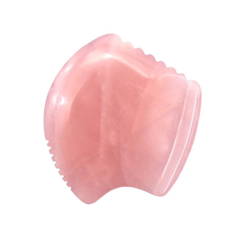 Natural Quartz Rose Scraping Jade Stone Guasha Custom Logo Facial Massage Tools for Slimming SPA