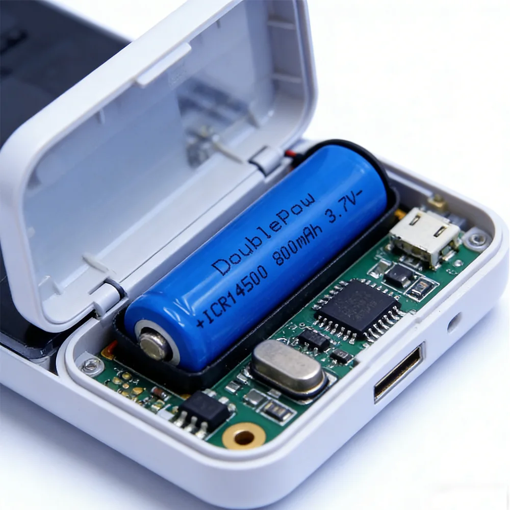 Akumulator litowo-jonowy 3,7V AA 800mAh do ładowania, przeznaczony do lamp solarnych LED, aparatów cyfrowych, zabawek, latarek, akumulatory 14500. — zdjęcie produktu 5
