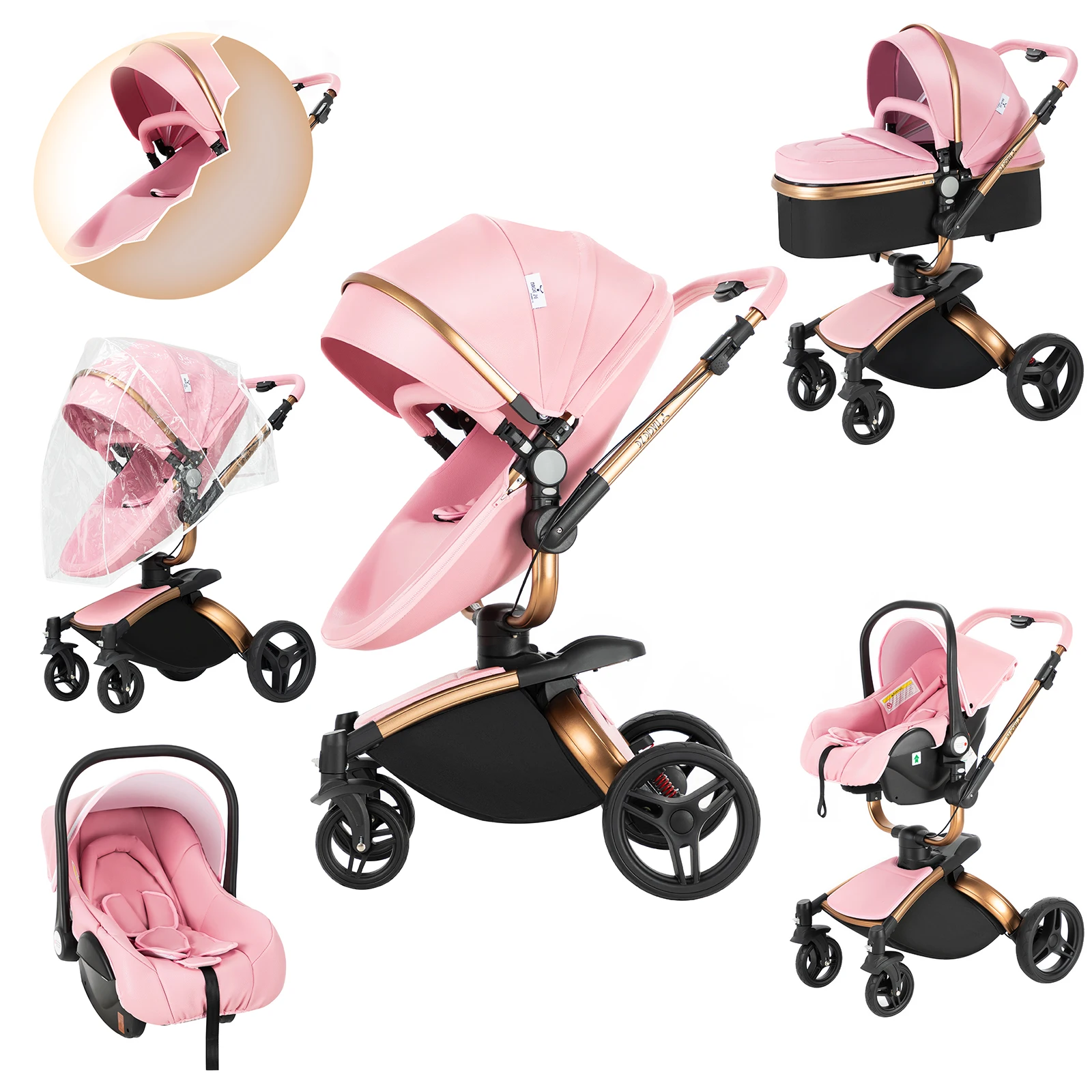 baby carriage lightweight stroller Baby stroller baby carts 3 in 1 stroller baby items travel pram High landscape baby stroller