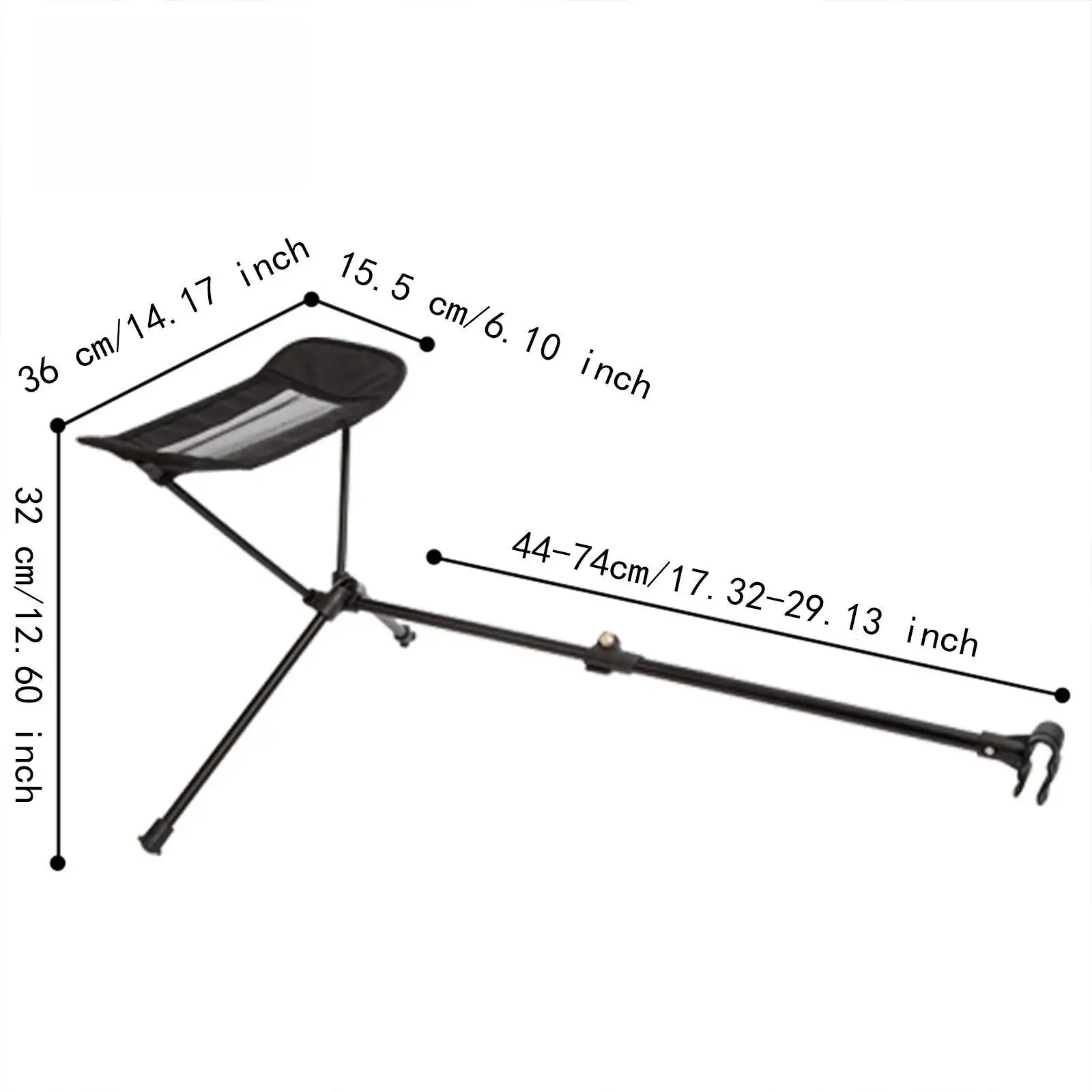 Camping Foot Rest Stool Portable Universal Retractable Footrest Attachment for Outdoor, Backpacking, Beach, Picnic, Fishing