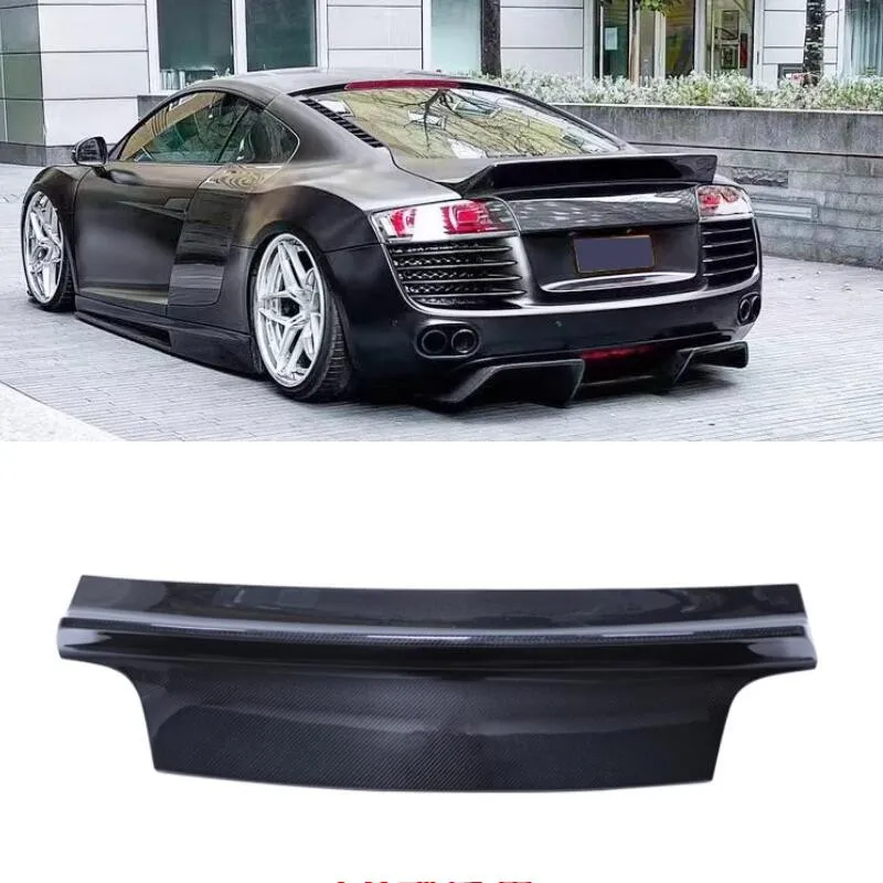 

Для Audi R8 V8 V10 2006-2018 настоящее углеродное волокно, задний спойлер автомобиля, диффузор багажника, комплект кузова