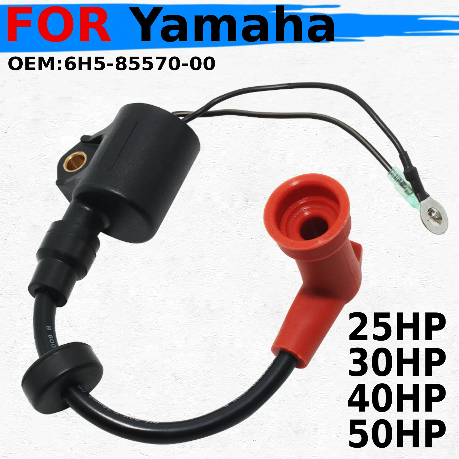 

Boat Ignition Coil Assy For Yamaha 25HP 30HP 40HP 50HP 25B 25Q 25V E25A 30G 30H C40 K40J P40 40 40H 40V 40Y P50 50 50D 50H MHS/L