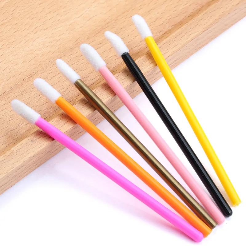 50pcs Diposable Lip Brush Makeup Mascara Wands Lipstick Micro Brushes Applicators Cleaner