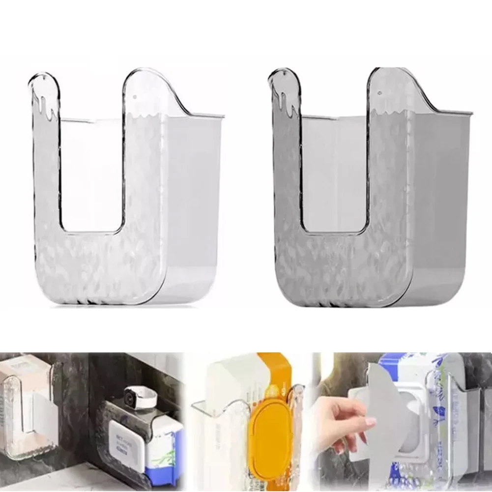 للمطبخ والحمام، صندوق تخزين مناديل المطبخ للاستخدام اليومي، تصميم موفر للمساحة، تركيب ملصق غير مرئي #1