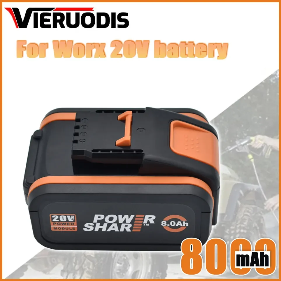 

For worx 20V 8.0Ah Lithium battery Rechargeable WA3553 WA3551 WA3553.1 WA3570 for All WORX Electric and Garden Tools