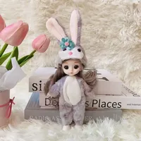16cm Princess Doll 1/12 Movable 13 Joints Cute Sweet Face Girl Gift Child for Kids DIY Dress Up BJD Doll Toys with Clothes Shoes