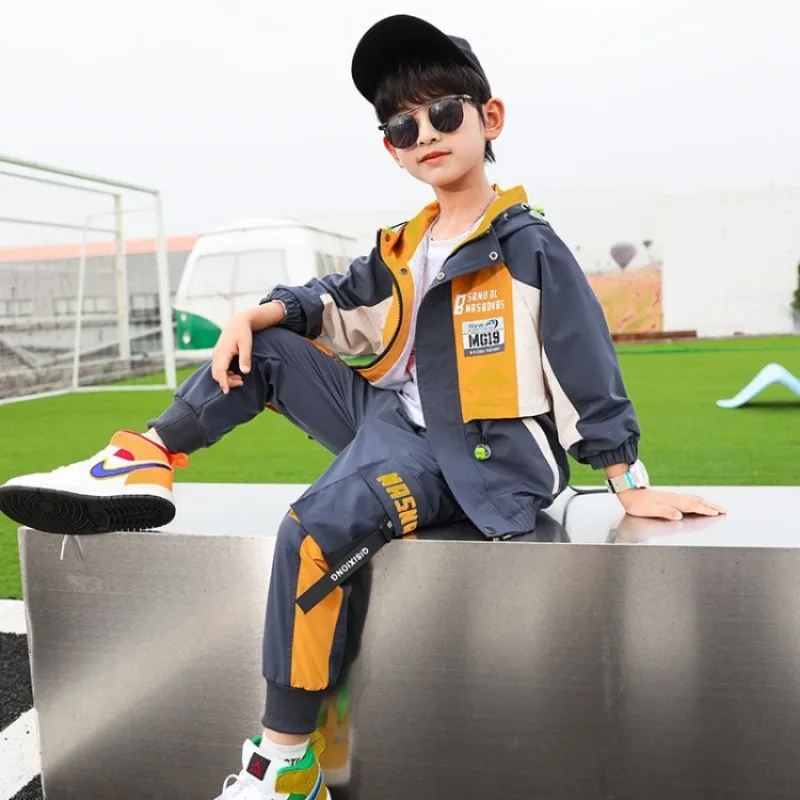 2022 Boy Sweater Hoodies Children Tracksuit Spring Autumn Winter 2 Pieces Boy Teenager Clothes Set 6 7 8 9 10 11 12 Year Old