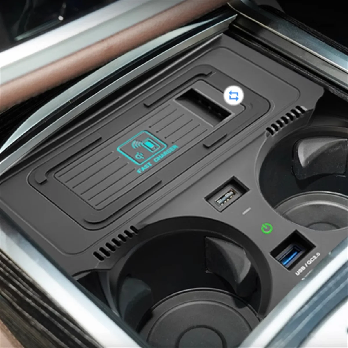 

Car QI Wireless Charger 15W Charger Wireless Phone Charger Charging Pad Panel for BMW 7 Series 730 2019-2021 jasmine