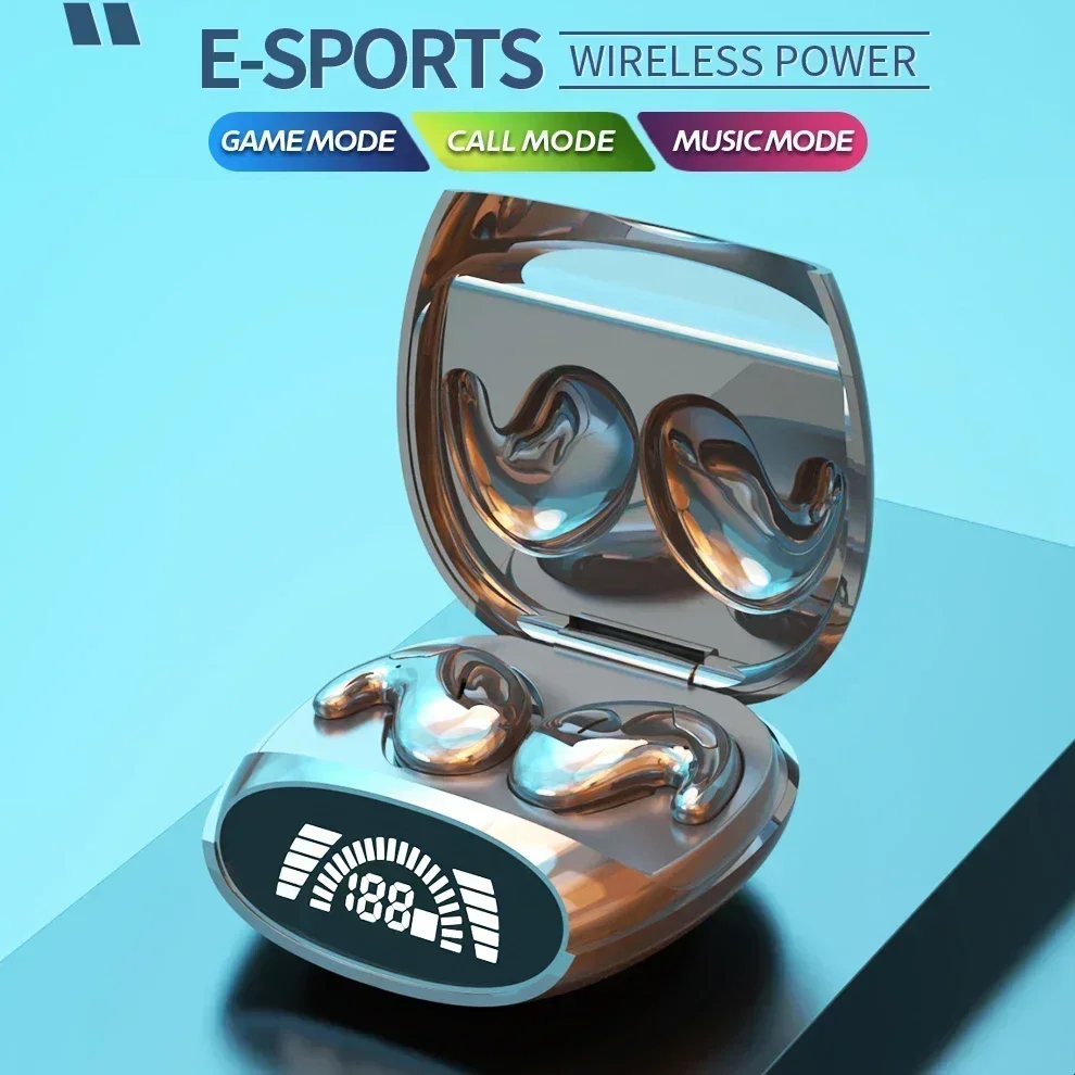 Sleep Bluetooth Headphones Noise Cancelling Painless Wireless Music High Quality Sports Tws 538 Thin Earbuds Digital Display image 3