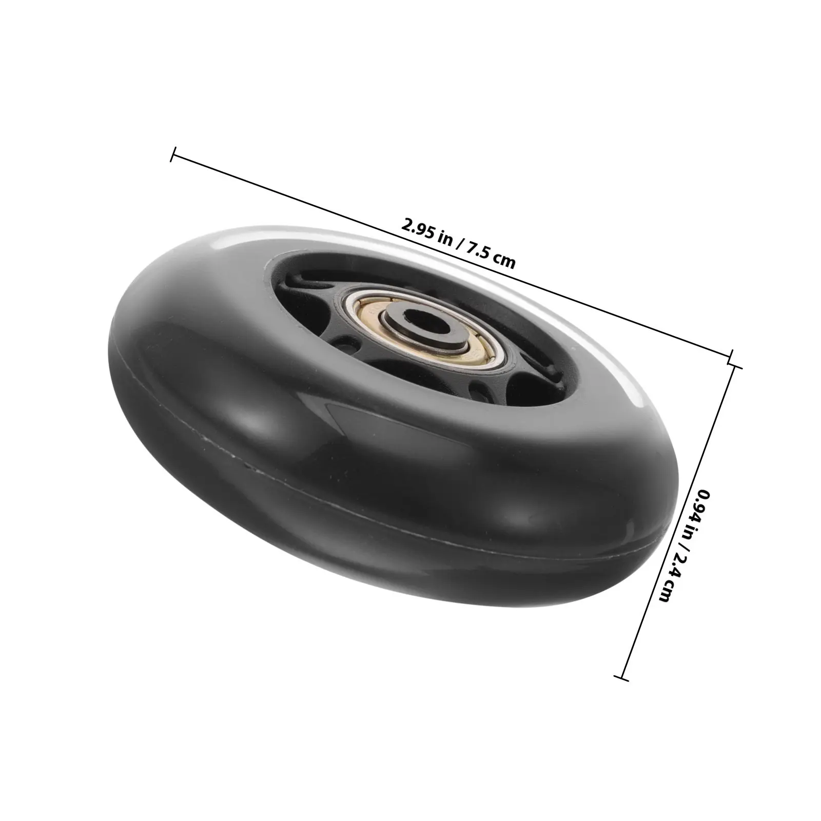 2Pcs PU Skate Wheels for Outdoor Roller Skates High Elasticity Wear Resistant Quiet Rolling Smooth on Concrete Tile Wood Safe