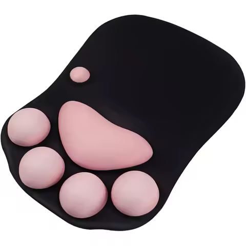 Cute 3D Cat Paw Mouse Pad Soft Silicone Nonslip Mouse Mat For Office &amp; Home Computer &amp; Mac Laptop Gaming Desk Decor Mousepad