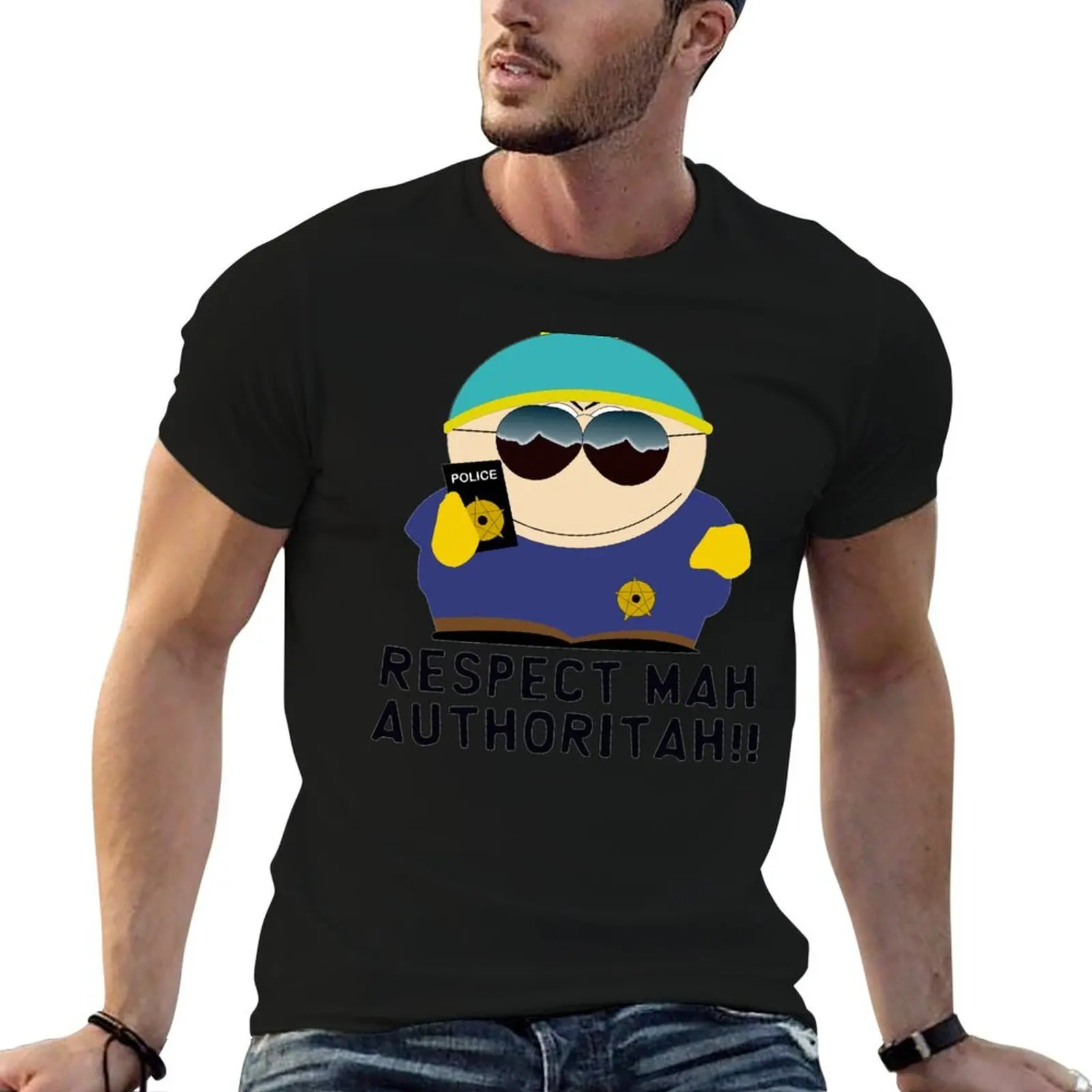 Respect My Authoritah T-Shirt customs blue archive shirts graphic tee men