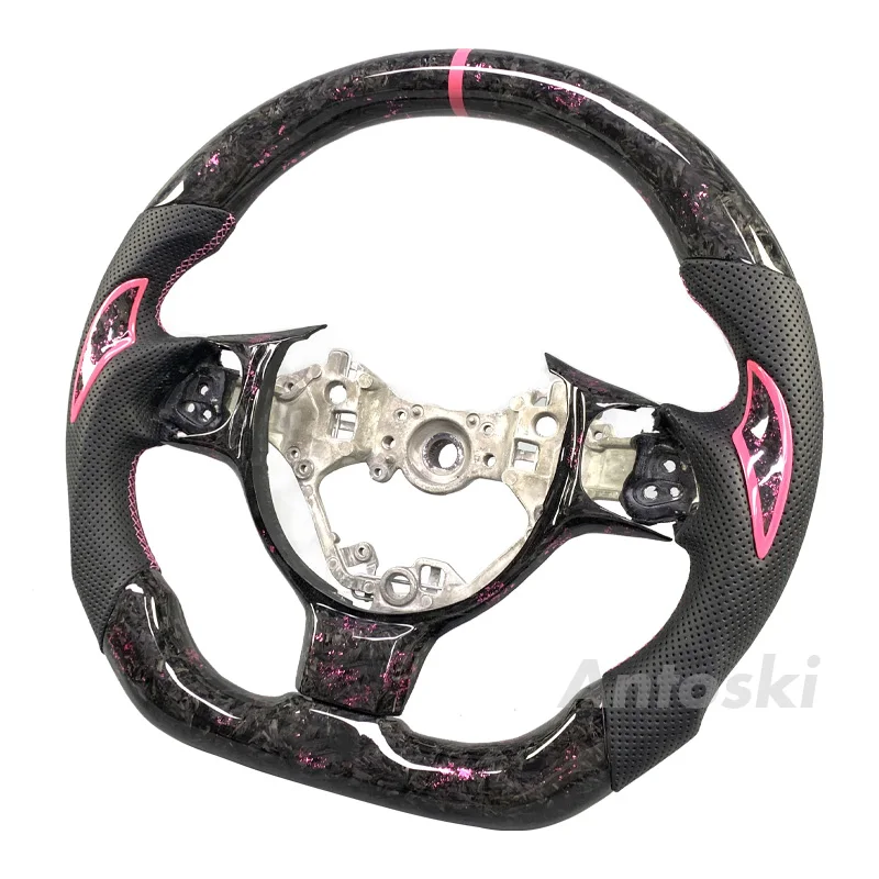 

Customized Black Perforated Leather Forging Carbon Fiber Steering Wheel for Toyota 86 Subaru BRZ AE86 2012-2016