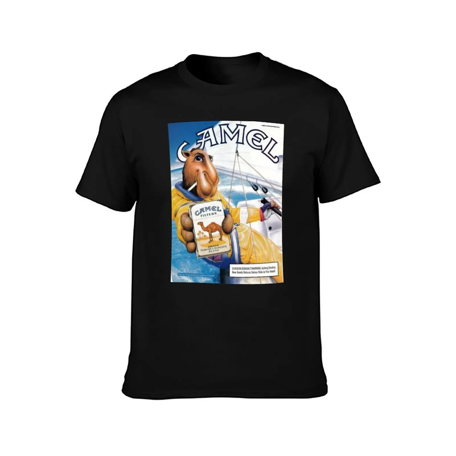 Camel T-Shirt Summer Casual Cotton Tee Oversized Streetwear Tops Vintage Graphic Print Loose Fit Short Sleeve 100% Cotton