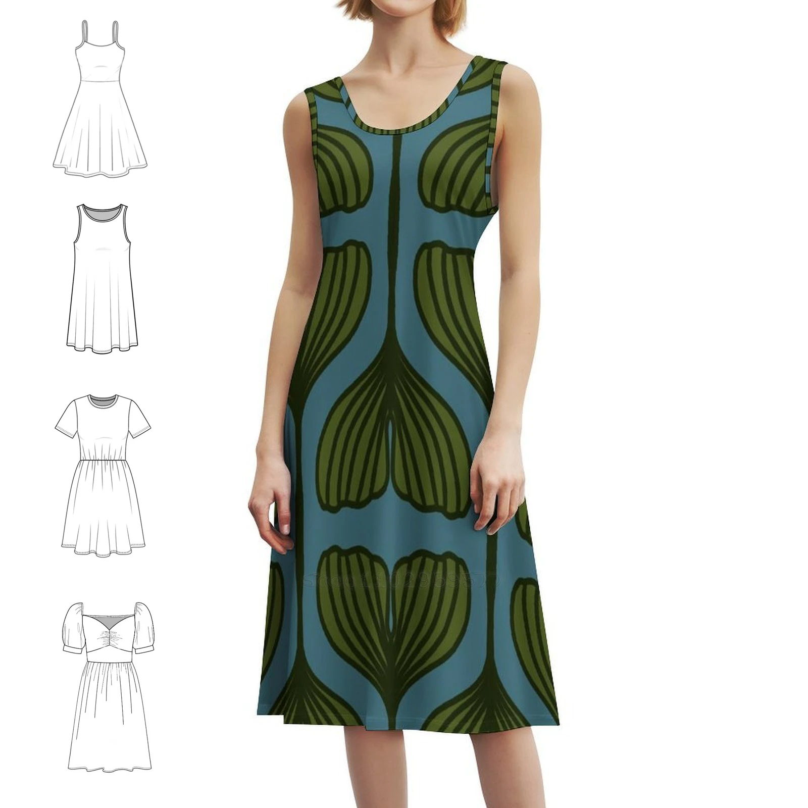 الجنكة نوفو-الأخضر المرأة الهيب هوب الشارع الشهير فستان جرافيك طباعة ملابس للنادي الحفلات الجنكة أوراق الجنكة ورقة أوراق الجنكة