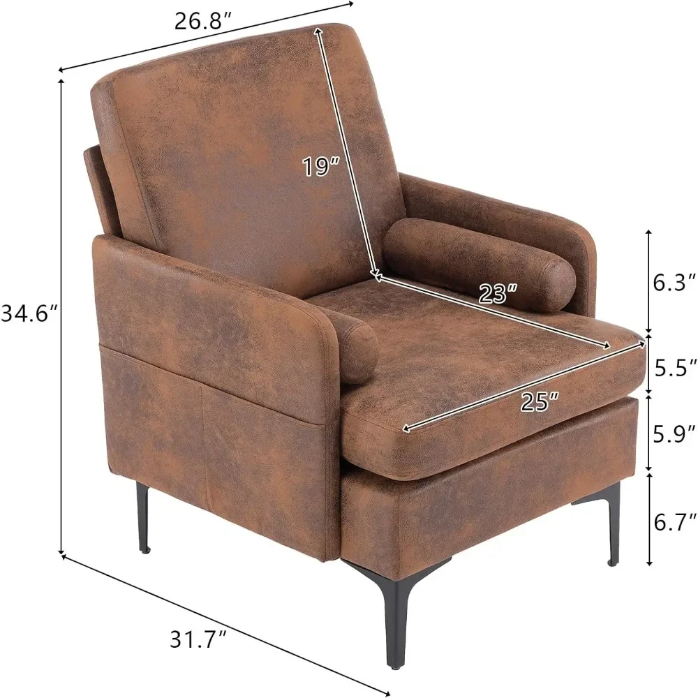 Modern coffee chairs, upholstered comfortable sofas, armchairs, corner decorative chairs, suitable for living rooms, bedrooms