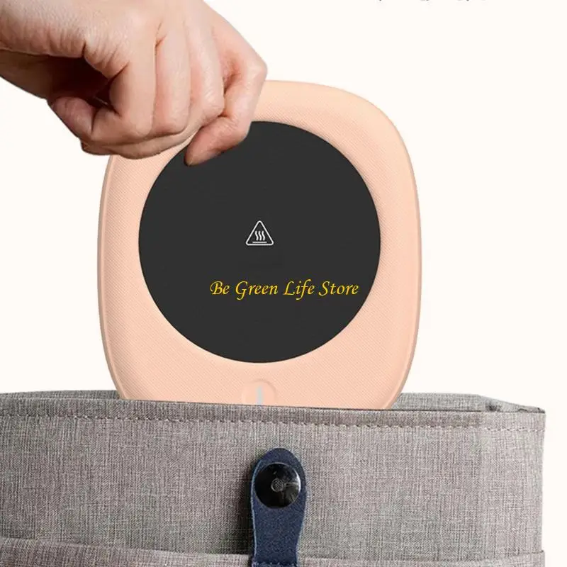 M7DF Stainless Steel Compatible USB Heated Mug Pad with 2 Setting Even Heat Distribution Office Home Automatic Feature