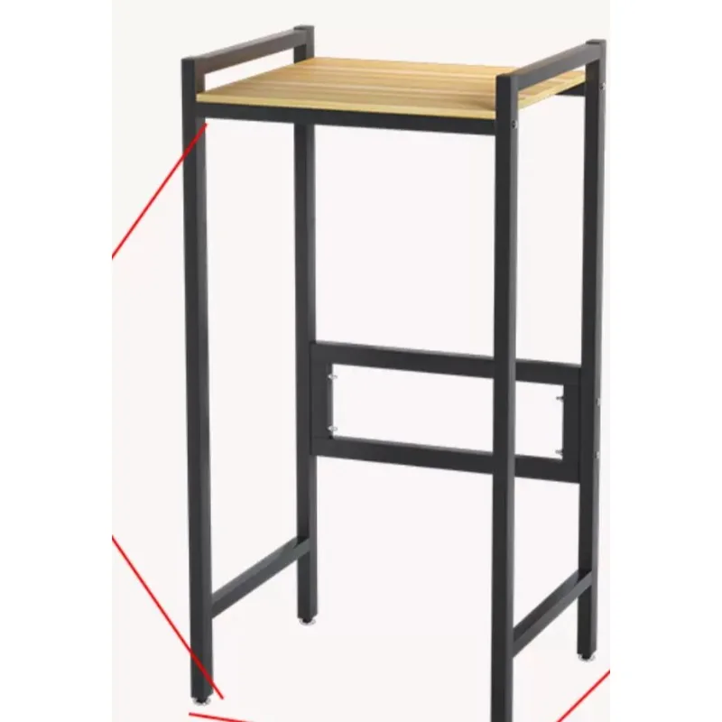 Heavy Duty Washer Dryer Shelf Steel Wood Combo Stackable Storage Rack For Front Load Laundry Organizer