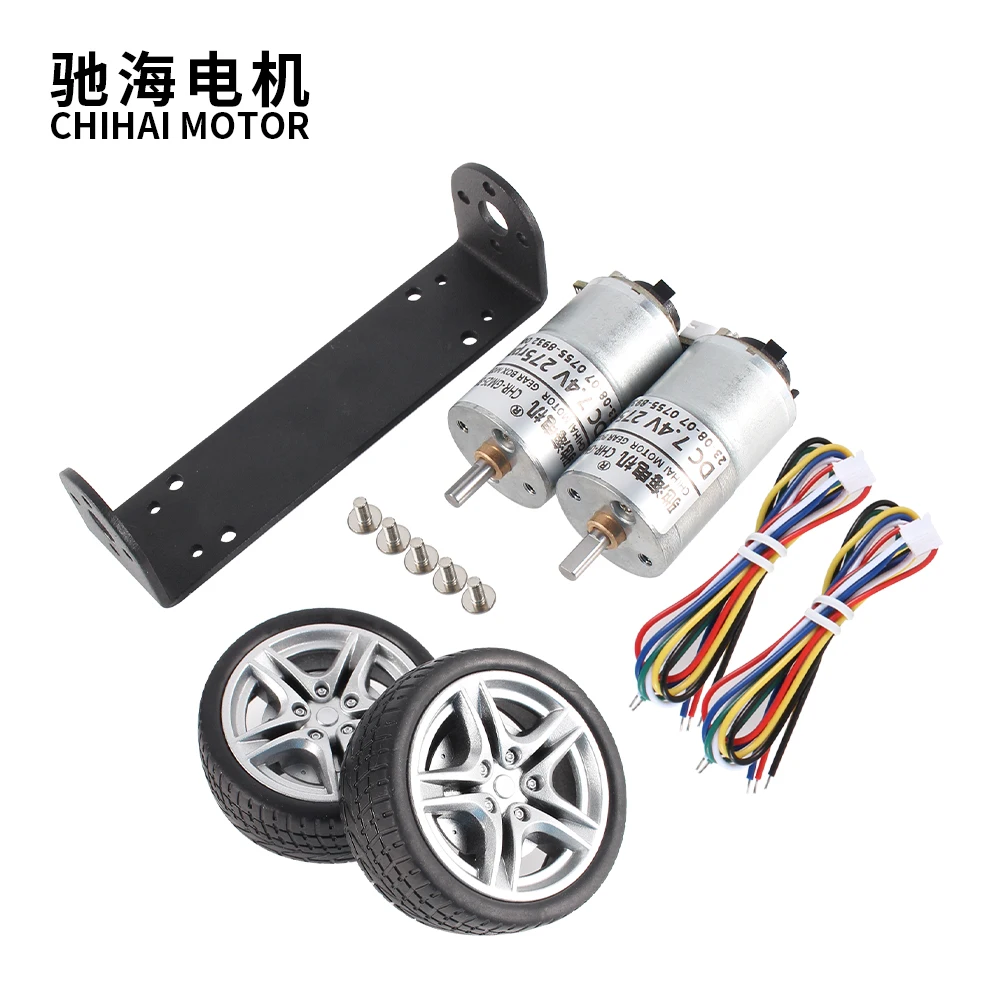 Two Wheels Balance Car Chassis with 25mm DC Coding Motor Kit