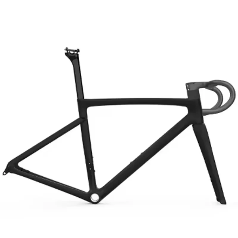 Full Carbon TT Bike Frame Set for Time Trial Road Bicycle with Disc Brake Compatibility and Integrated Handlebar for Racing