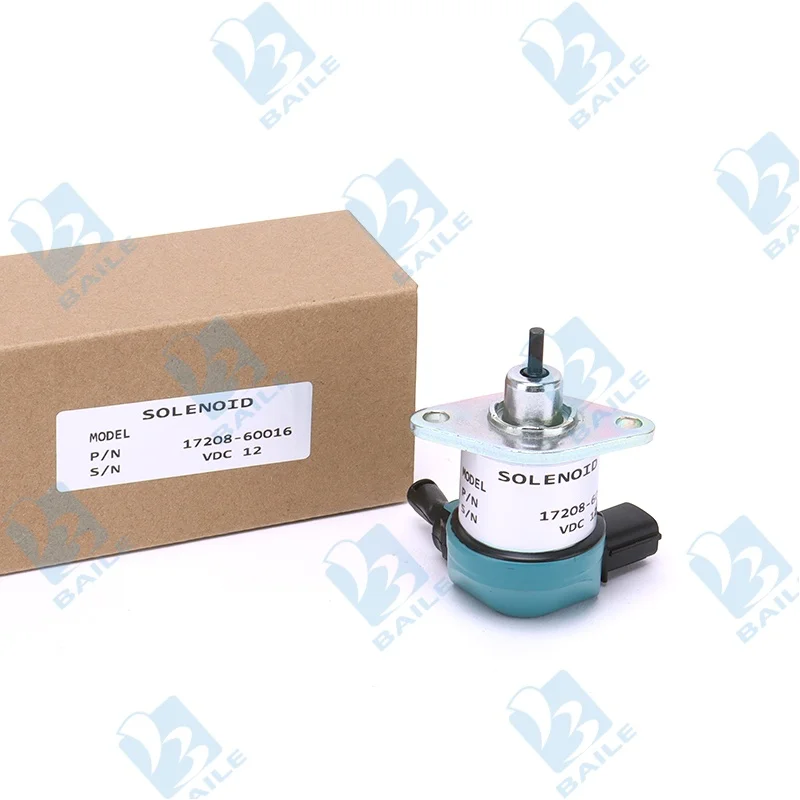 

17208-60016 Соленоид отключения топлива для двигателя Kubota 12 В 17208-60015 17208-60010 17208-60012 D905 D1005 D1105 V1205 V1305 V1505