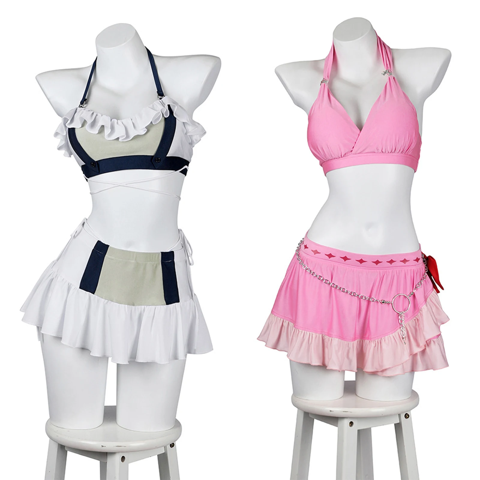 

Games Aerith Tifa Swimsuit Cosplay Costumes Lolita Bodysuits Summer Swimsuit Sexy Bikini Outfit Halloween Carnival Suit