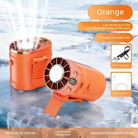 Outdoor Waist Worn Semiconductor Cooling Fan Portable Personal Mini Air Conditioner for Hiking Camping Working
