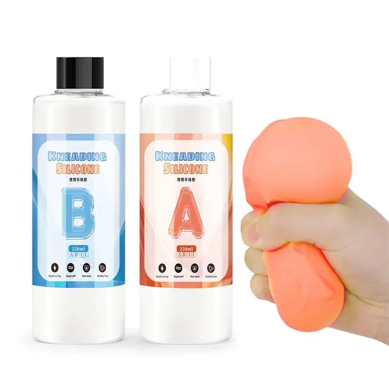 200/500/1000ml 1:1 AB Epoxy Resin Glue Squishy Gel Soft Liquid Resin Glue For Molding Decompression Toys Gift Squeezing Toy